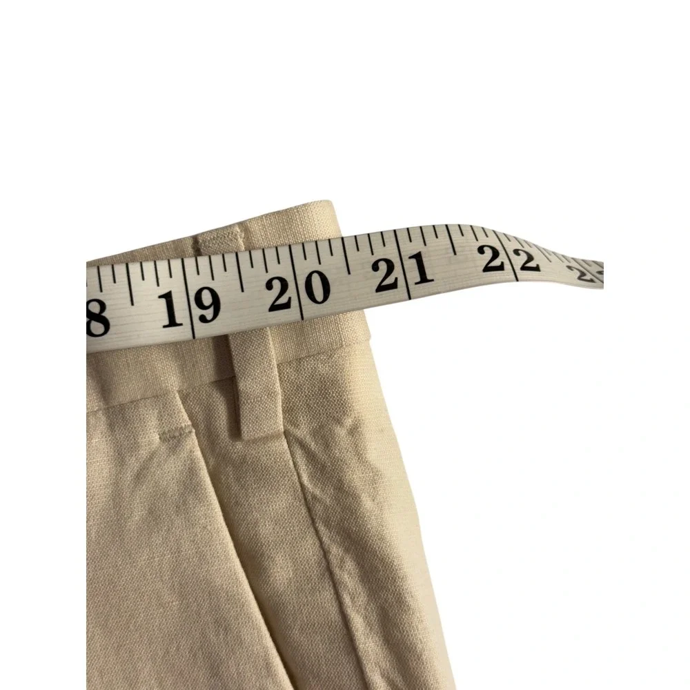 J.Crew Ludlow Mens Beige Cotton Linen Blend Suit Pants Trousers 38x32 Slim Fit